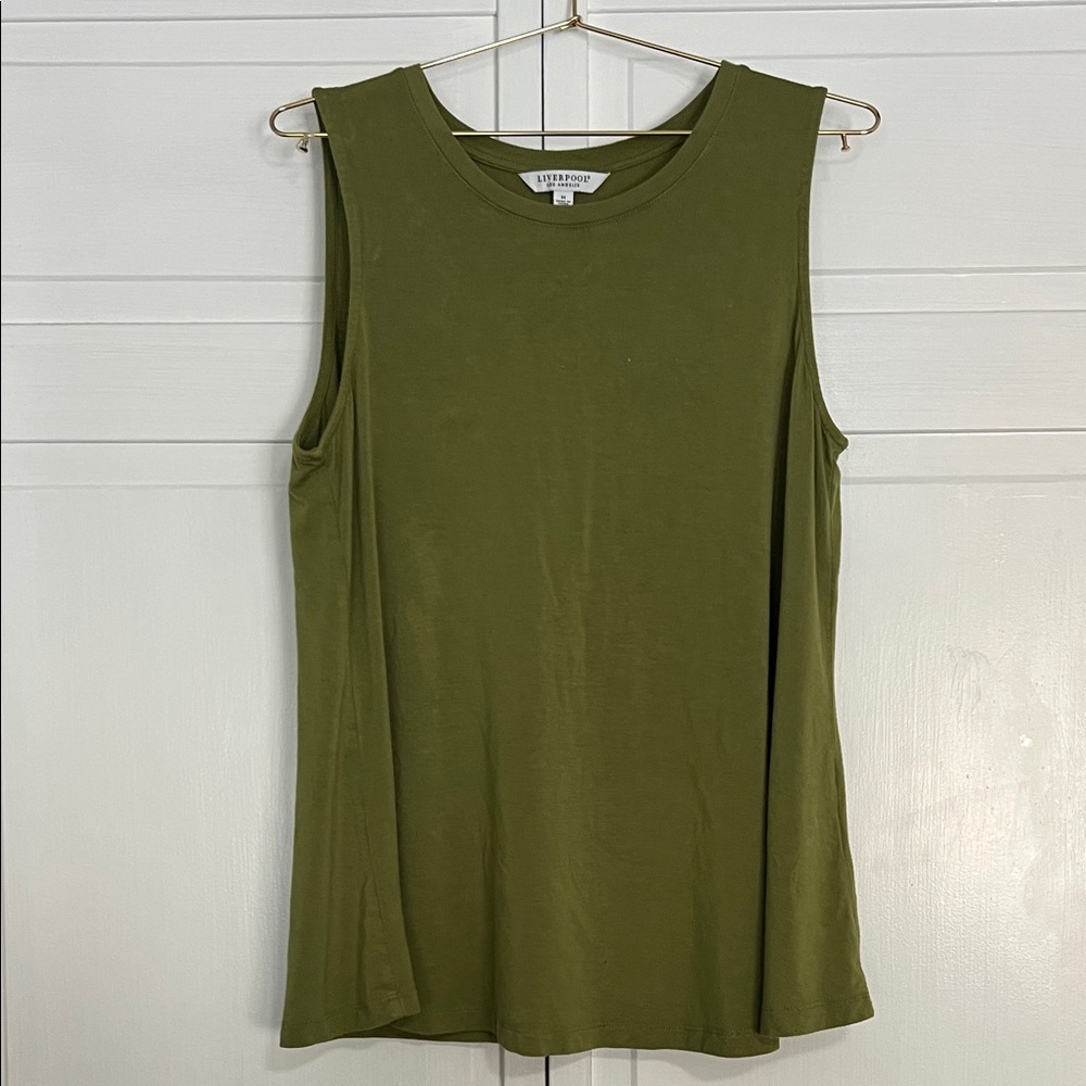 Liverpool Olive Green Sleeveless Muscle Tank